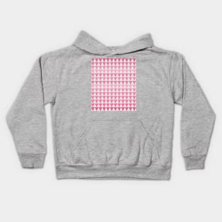 White and Pink Shades Zig Zag Design Kids Hoodie